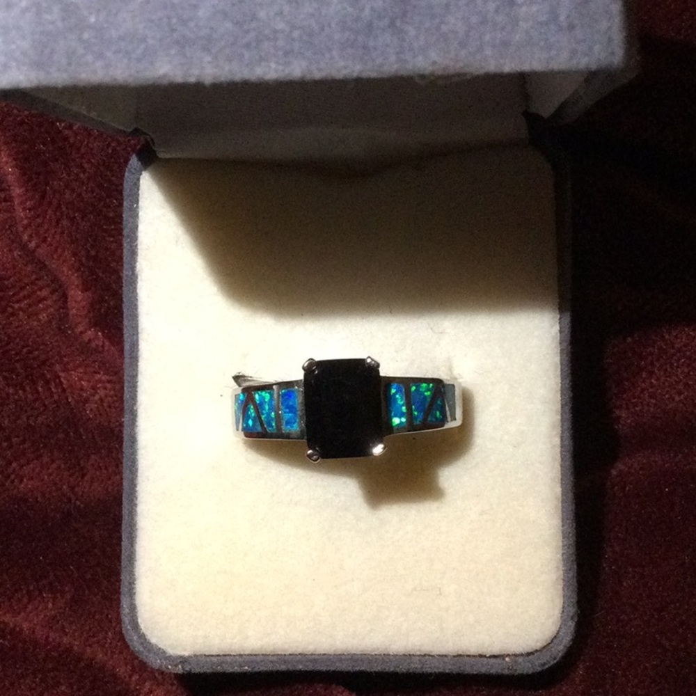Sterling silver ring September colored stone